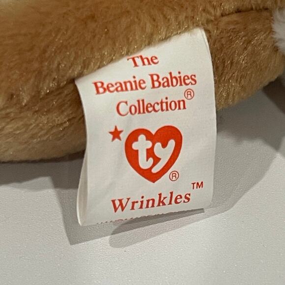 VINTAGE TY BEANIE BABIES WRINKLES THE DOG 1996 - Picture 6 of 6
